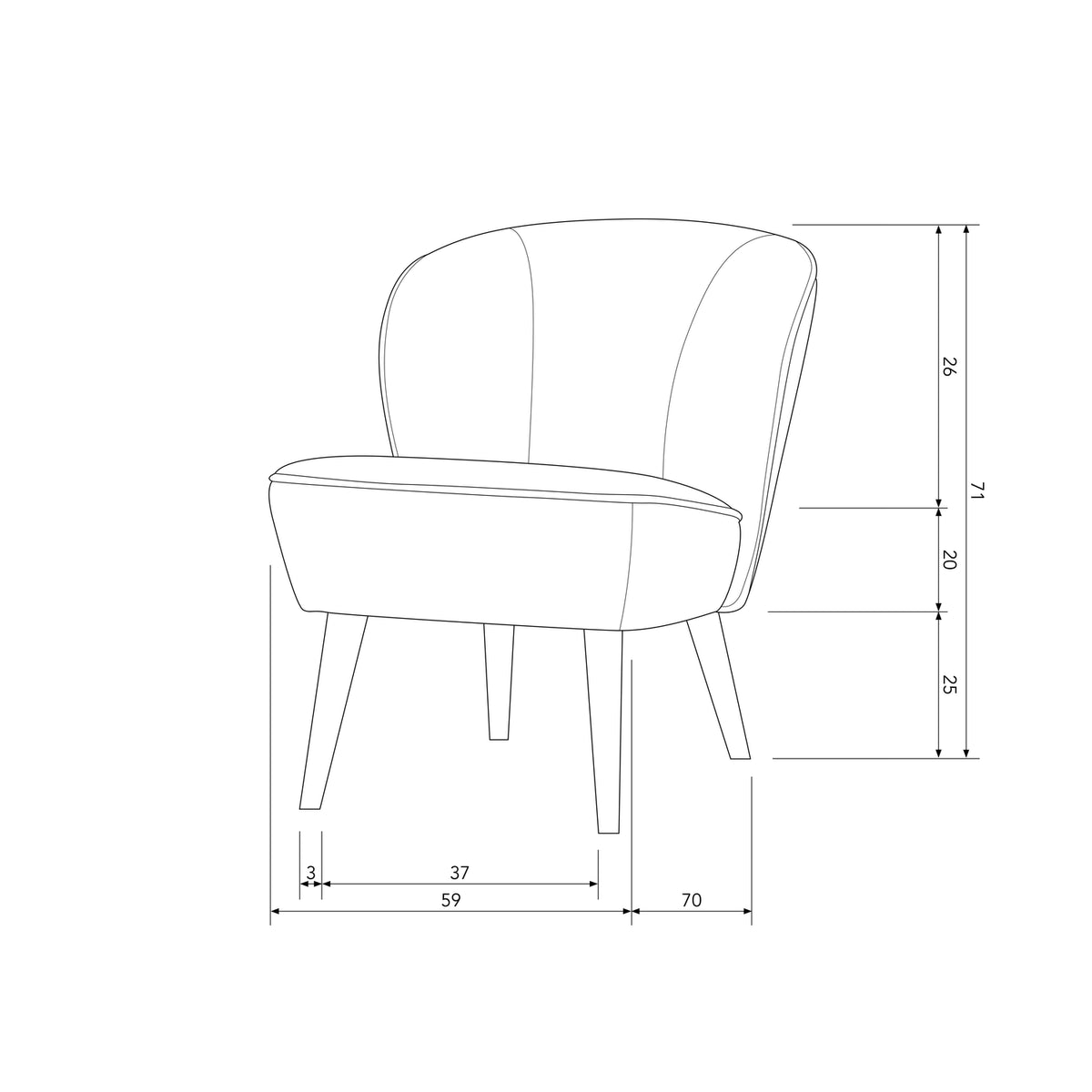 Fauteuil Sara