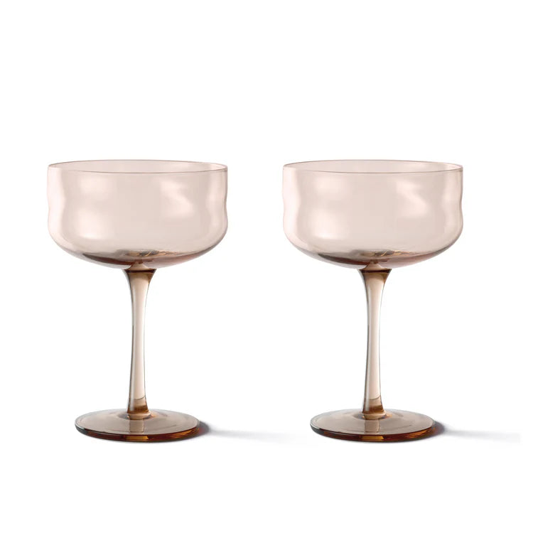 Swirl coupe glas  - set van 2