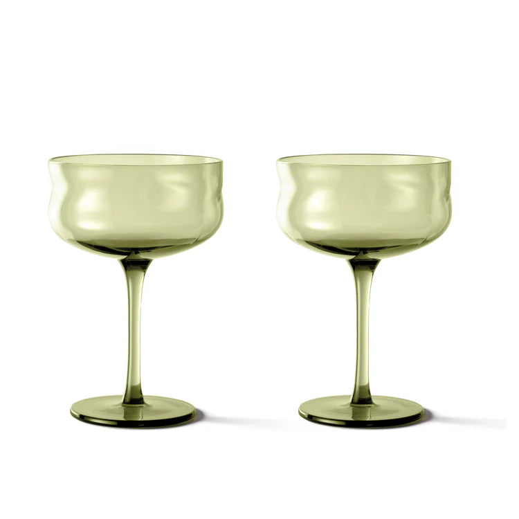 Swirl coupe glas  - set van 2