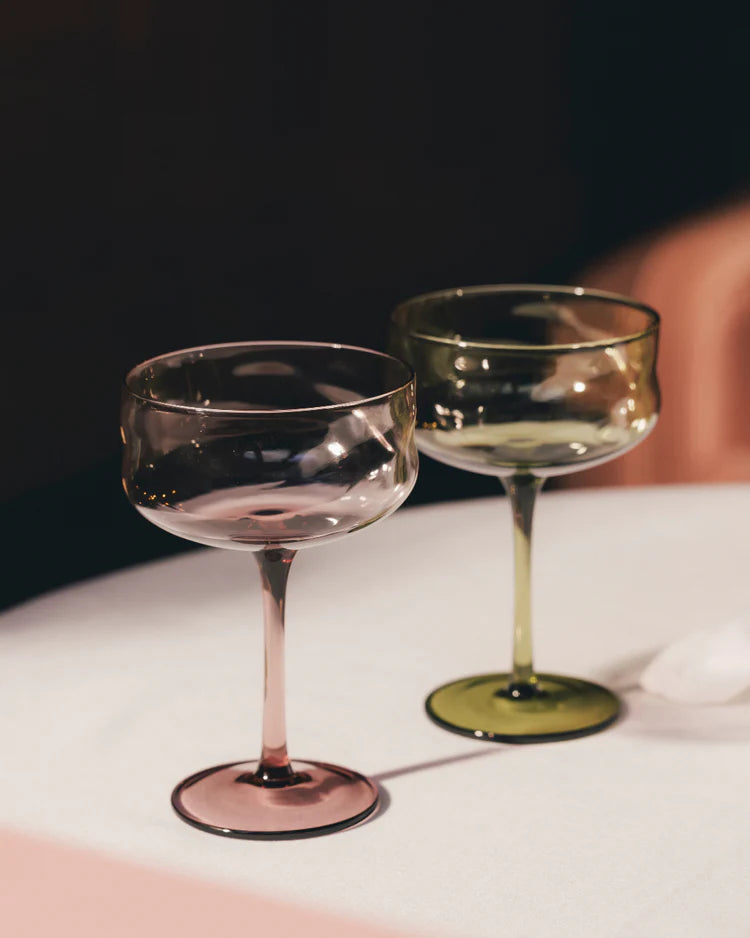 Swirl coupe glas  - set van 2